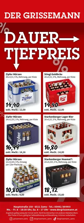 Der Grissemann Katalog in Zams | Exklusive Deals und Schnäppchen | 2025-10-01T00:00:00.000Z - 2025-10-15T00:00:00.000Z