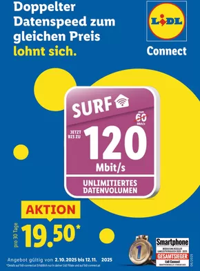 Lidl Katalog in Wien | Sonderflyer Surf-Tarif | 2025-10-02T00:00:00.000Z - 2025-11-12T00:00:00.000Z