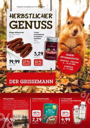 Der Grissemann Katalog in Zams | Tolle Rabatte auf ausgewählte Produkte | 2025-10-02T00:00:00.000Z - 2025-10-16T00:00:00.000Z