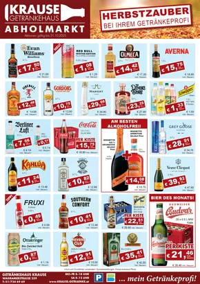 Krause Getränke Katalog |  Herbstzauber | 2025-10-03T00:00:00.000Z - 2025-10-17T00:00:00.000Z