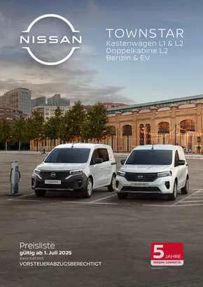 Nissan Katalog in Sankt Michael im Lungau | townstar preisliste | 2025-10-05T00:00:00.000Z - 2025-10-19T00:00:00.000Z