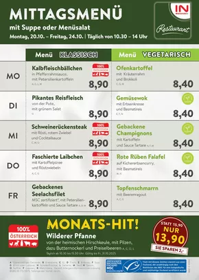 Interspar Restaurant Katalog in Graz | menuplan kw43 | 2025-10-11T00:00:00.000Z - 2025-10-25T00:00:00.000Z
