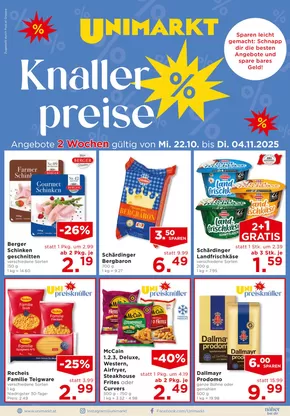 Unimarkt Katalog in Linz | Unimarkt flugblatt | 2025-10-21T00:00:00.000Z - 2025-11-04T00:00:00.000Z