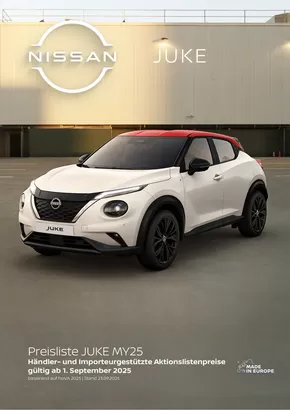 Nissan Katalog in Graz | juke preisliste | 2025-10-28T00:00:00.000Z - 2025-11-11T00:00:00.000Z