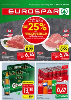Eurospar Katalog in Schwaz | Top-Angebote für alle Schnäppchenjäger | 2025-11-20T00:00:00.000Z - 2025-12-03T00:00:00.000Z