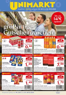 Unimarkt Katalog in Wien | Attraktive Sonderangebote für alle | 2025-11-26T00:00:00.000Z - 2025-12-09T00:00:00.000Z