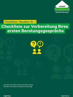 Lagerhaus Katalog in Schwaz | Folder checkliste 1 hausbau erstgesprach | 2025-12-10T00:00:00.000Z - 2025-12-24T00:00:00.000Z