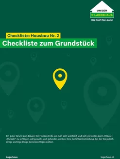 Lagerhaus Katalog in Schwaz | Folder checkliste 2 hausbau grundstuck | 2025-12-10T00:00:00.000Z - 2025-12-24T00:00:00.000Z