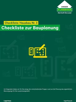 Lagerhaus Katalog in Schwaz | Folder checkliste 3 hausbau bauplanung | 2025-12-10T00:00:00.000Z - 2025-12-24T00:00:00.000Z