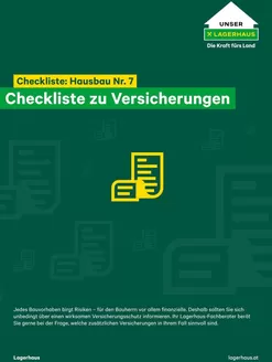 Lagerhaus Katalog in Schwaz | Folder checkliste 7 hausbau versicherungen | 2025-12-11T00:00:00.000Z - 2025-12-25T00:00:00.000Z