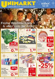 Unimarkt Katalog in Stoob | Tolles Angebot für alle Kunden | 2025-12-17T00:00:00.000Z - 2025-12-31T00:00:00.000Z