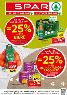 Spar Katalog in Wals-Siezenheim | Tolle Rabatte auf ausgewählte Produkte | 2026-01-08T00:00:00.000Z - 2026-01-14T00:00:00.000Z