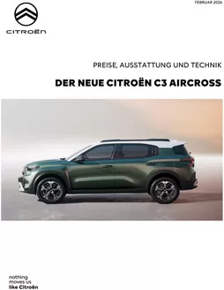 Citroen Katalog in Staatz | NEUER C3 AIRCROSS Produktblatt 2026 02 | 2026-02-01T00:00:00.000Z - 2026-02-28T00:00:00.000Z