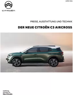Citroen Katalog | NEUER C3 AIRCROSS Produktblatt 2026 03 | 2026-03-01T00:00:00.000Z - 2026-03-31T00:00:00.000Z
