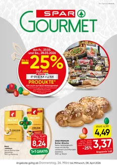 SPAR-Gourmet Katalog in Bregenz | Tolles Angebot für alle Kunden | 2026-03-26T00:00:00.000Z - 2026-04-08T00:00:00.000Z