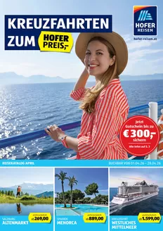 Hofer Katalog in Amstetten | Blättern Sie online im HOFER REISEN Katalog | 2026-04-01T00:00:00.000Z - 2026-04-28T00:00:00.000Z