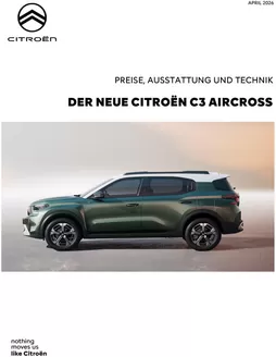 Citroen Katalog in Lofer | NEUER C3 AIRCROSS Produktblatt 2026 04 | 2026-04-01T00:00:00.000Z - 2026-04-30T00:00:00.000Z