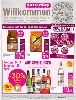 Sutterlüty Katalog in Weichselbaum | Sutterlüty flugblatt | 2026-04-23T00:00:00.000Z - 2026-04-30T00:00:00.000Z