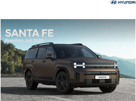 Hyundai Katalog | Hyundai santa fe my 26 preisblatt | 2026-07-01T00:00:00.000Z - 2026-07-31T00:00:00.000Z