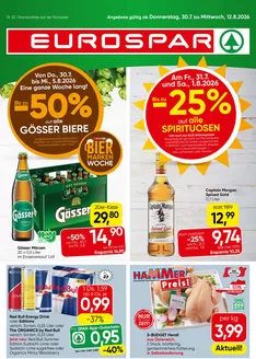 Eurospar Flugblatt in Telfs | Flugblatt KW 31 | 2026-07-30T00:00:00.000Z - 2026-08-12T00:00:00.000Z