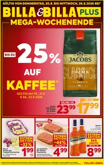 Billa Katalog in Wiener Neustadt | BILLA FB KW34 2026 Wien | 2026-08-20T00:00:00.000Z - 2026-08-26T00:00:00.000Z