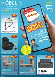 Möbelix Flugblatt in Sankt Stefan ob Stainz | Aktuelle Schnäppchen und Angebote | 2026-09-01T00:00:00.000Z - 2026-09-30T00:00:00.000Z