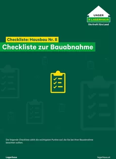 Lagerhaus Katalog in Güssing | Folder checkliste 8 hausbau bauabnahme | 2026-09-03T00:00:00.000Z - 2026-09-17T00:00:00.000Z