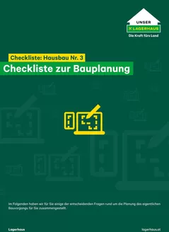 Lagerhaus Katalog in Güssing | Folder checkliste 3 hausbau bauplanung | 2026-09-03T00:00:00.000Z - 2026-09-17T00:00:00.000Z