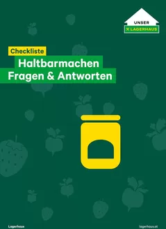 Lagerhaus Katalog in Güssing | Checkliste haltbarmachen | 2026-09-03T00:00:00.000Z - 2026-09-17T00:00:00.000Z