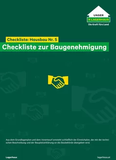 Lagerhaus Katalog in Güssing | Folder checkliste 5 hausbau baugenehmigung | 2026-09-03T00:00:00.000Z - 2026-09-17T00:00:00.000Z