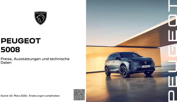 Peugeot Katalog in Senftenberg | Peugeot 5008 elektrisch | 2026-09-03T00:00:00.000Z - 2026-09-17T00:00:00.000Z
