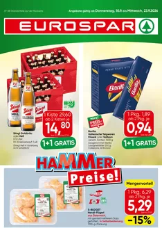 Eurospar Flugblatt in Waldzell | Flugblatt KW 37 | 2026-09-10T00:00:00.000Z - 2026-09-23T00:00:00.000Z