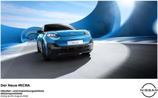 Nissan Flugblatt in Salzburg | Micra preisliste | 2026-09-15T00:00:00.000Z - 2026-09-29T00:00:00.000Z