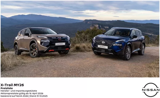 Nissan Flugblatt in Salzburg | X trail preisliste | 2026-09-15T00:00:00.000Z - 2026-09-29T00:00:00.000Z