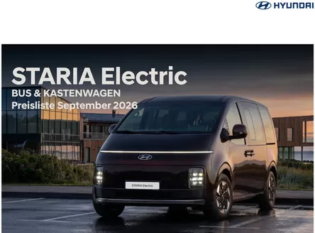 Hyundai Flugblatt in Leobendorf | Hyundai staria electric preisblatt | 2026-09-01T00:00:00.000Z - 2026-09-30T00:00:00.000Z