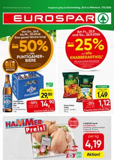 Eurospar Katalog in Graz | Flugblatt KW 39 | 2026-09-24T00:00:00.000Z - 2026-10-07T00:00:00.000Z