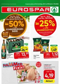 Eurospar Katalog in Bludenz | Flugblatt KW 39 | 2026-09-24T00:00:00.000Z - 2026-10-07T00:00:00.000Z
