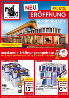 Maximarkt Katalog in Tiefgraben | Eröffnung Linz KW 41 | 2026-10-09T00:00:00.000Z - 2026-10-14T00:00:00.000Z