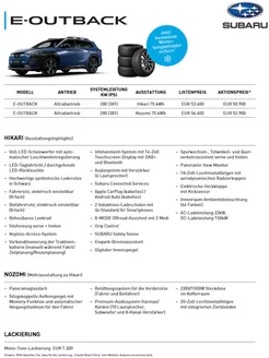 Subaru Katalog | SUB Preisblatt E OUTBACK Q4 Aktionspreis Listenpreis MJ2026 v5 Ansicht | 2026-10-20T00:00:00.000Z - 2026-11-03T00:00:00.000Z
