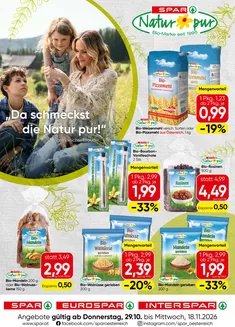 Spar Katalog in Leobendorf | SPAR Naturpur KW 44 | 2026-10-29T00:00:00.000Z - 2026-11-18T00:00:00.000Z