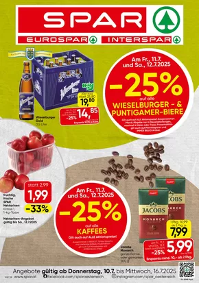 Spar Katalog in Wien | Spar flugblatt | 2025-07-10T00:00:00.000Z - 2025-07-16T00:00:00.000Z