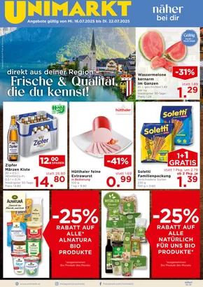 Unimarkt Katalog in Sankt Michael in Obersteiermark | Angebote für Schnäppchenjäger | 2025-07-16T00:00:00.000Z - 2025-07-22T00:00:00.000Z