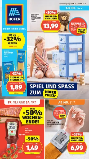 Hofer Katalog | Blättern Sie online im HOFER Flugblatt | 2025-07-18T00:00:00.000Z - 2025-07-24T00:00:00.000Z