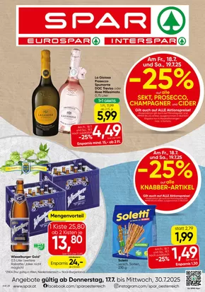 Eurospar Katalog | Tolle Rabatte auf ausgewählte Produkte | 2025-07-17T00:00:00.000Z - 2025-07-30T00:00:00.000Z