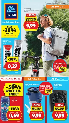 Hofer Katalog | Blättern Sie online im HOFER Flugblatt | 2025-07-25T00:00:00.000Z - 2025-07-31T00:00:00.000Z