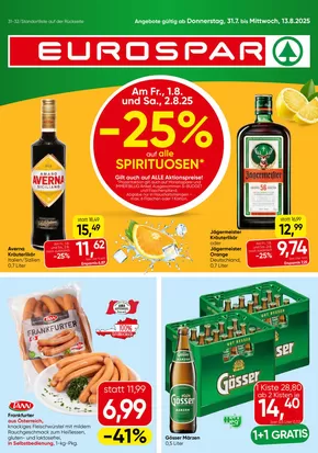 Eurospar Katalog in Schlüßlberg | Tolles Angebot für Schnäppchenjäger | 2025-07-31T00:00:00.000Z - 2025-08-13T00:00:00.000Z