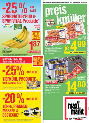 Maximarkt Katalog | Tolles Angebot für Schnäppchenjäger | 2025-08-18T00:00:00.000Z - 2025-08-23T00:00:00.000Z