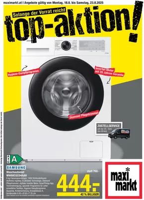 Maximarkt Katalog in Salzburg | Exklusive Schnäppchen | 2025-08-18T00:00:00.000Z - 2025-08-23T00:00:00.000Z