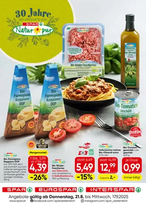 Spar Katalog in Lockenhaus | Top-Angebote für Sparfüchse | 2025-08-21T00:00:00.000Z - 2025-09-17T00:00:00.000Z