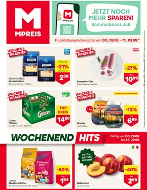 MPreis Katalog in Lofer | Große Auswahl an Angeboten | 2025-08-28T00:00:00.000Z - 2025-09-03T00:00:00.000Z